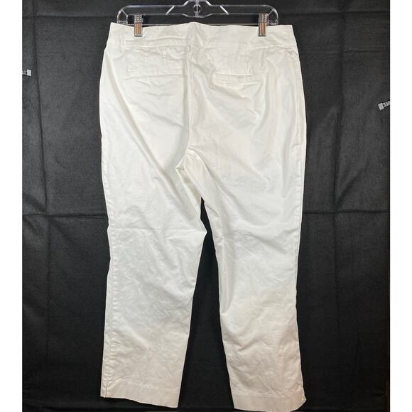 Ann Taylor Womens Pants White Factory Ankle Career Workwear Professional 8 - Picture 12 of 14